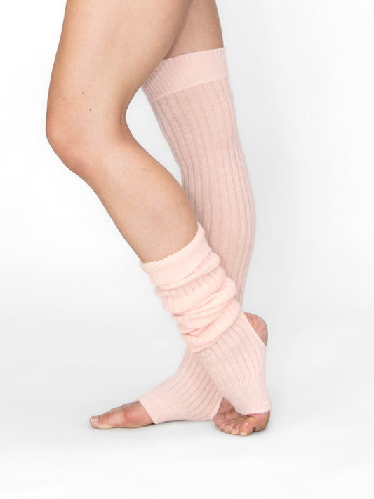 Stirrup Legwarmers 27 inch - Theatrical Pink, side view