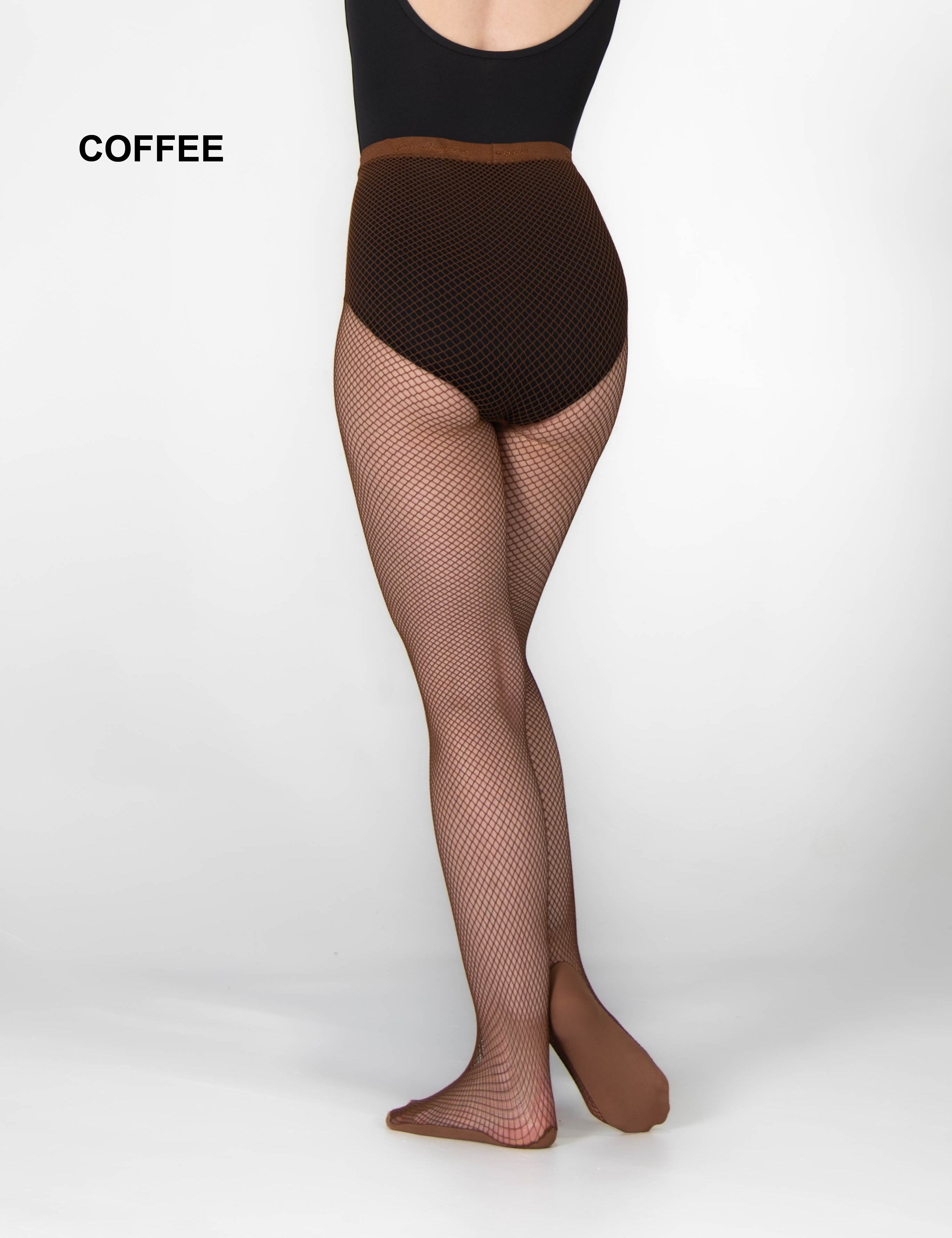 TotalSTRETCH Seamless Heavy Gauge Fishnet Padded Foot Tights