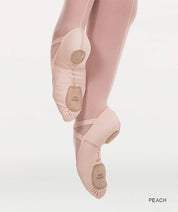 Instant-Fit Split Sole Ballet Shoes - Peach
