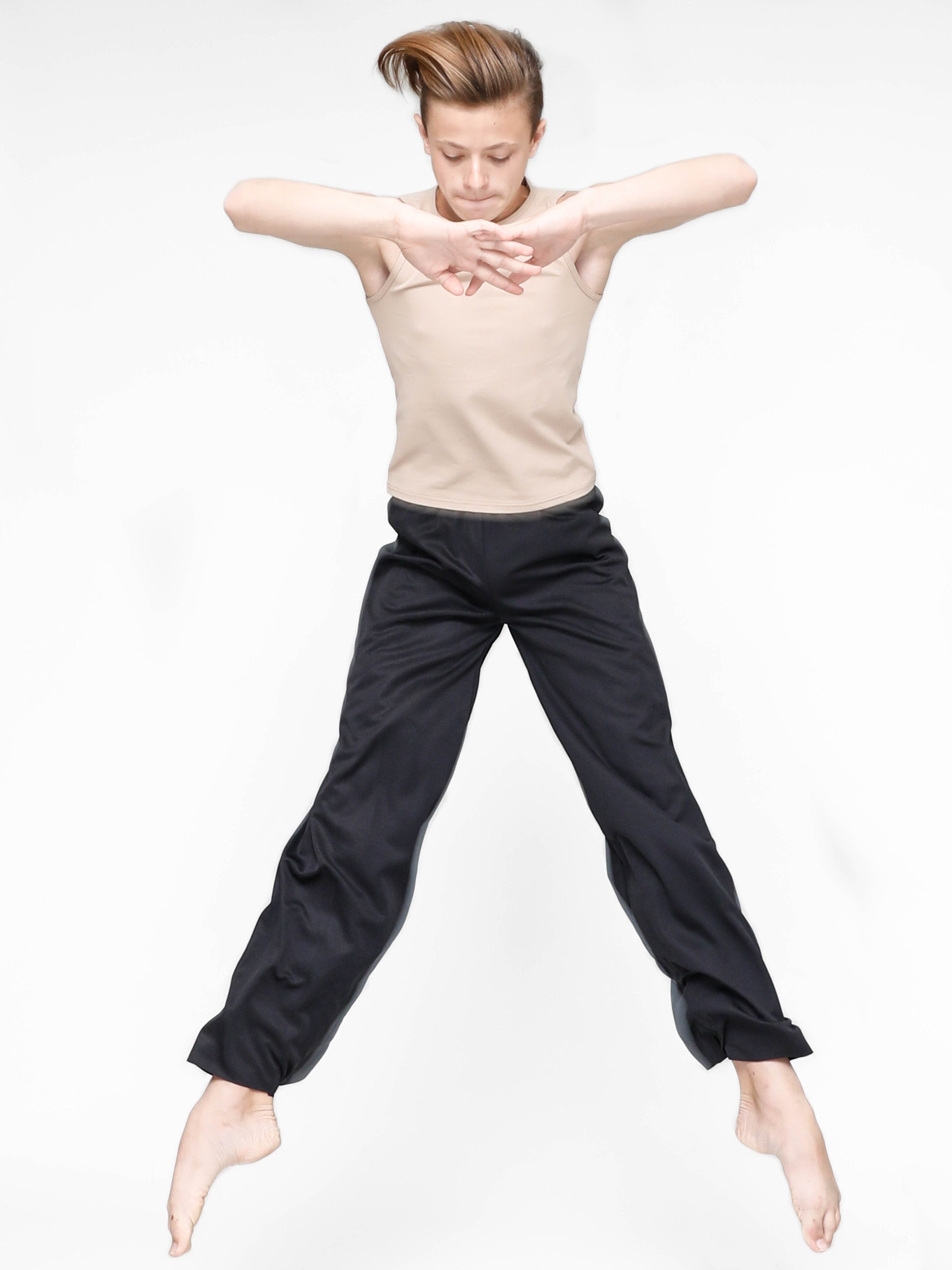 Modern Dance 44646 Crop Top Wide Leg Pants & Lycra Trunk 3 Pieces