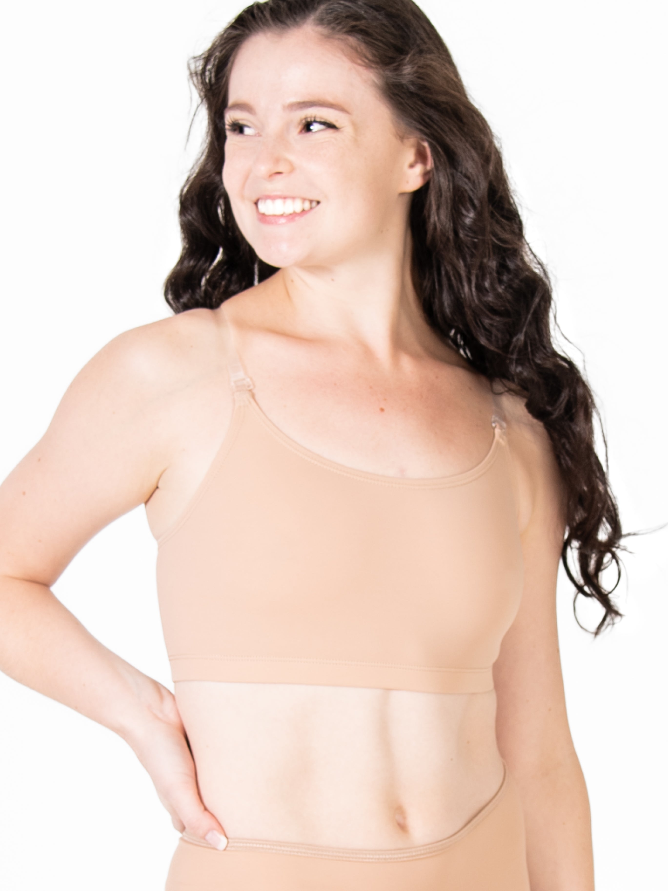 Body Wrappers 0261 Girls' Pull-On Bra (12-14, Nude)