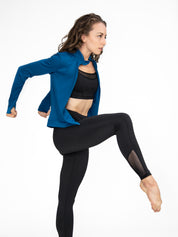 Recycled Poly Contour Seam Zip Up Jacket