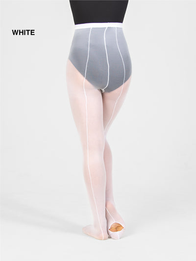 TotalSTRETCH Back Seam Sheer Mesh Convertible Tights