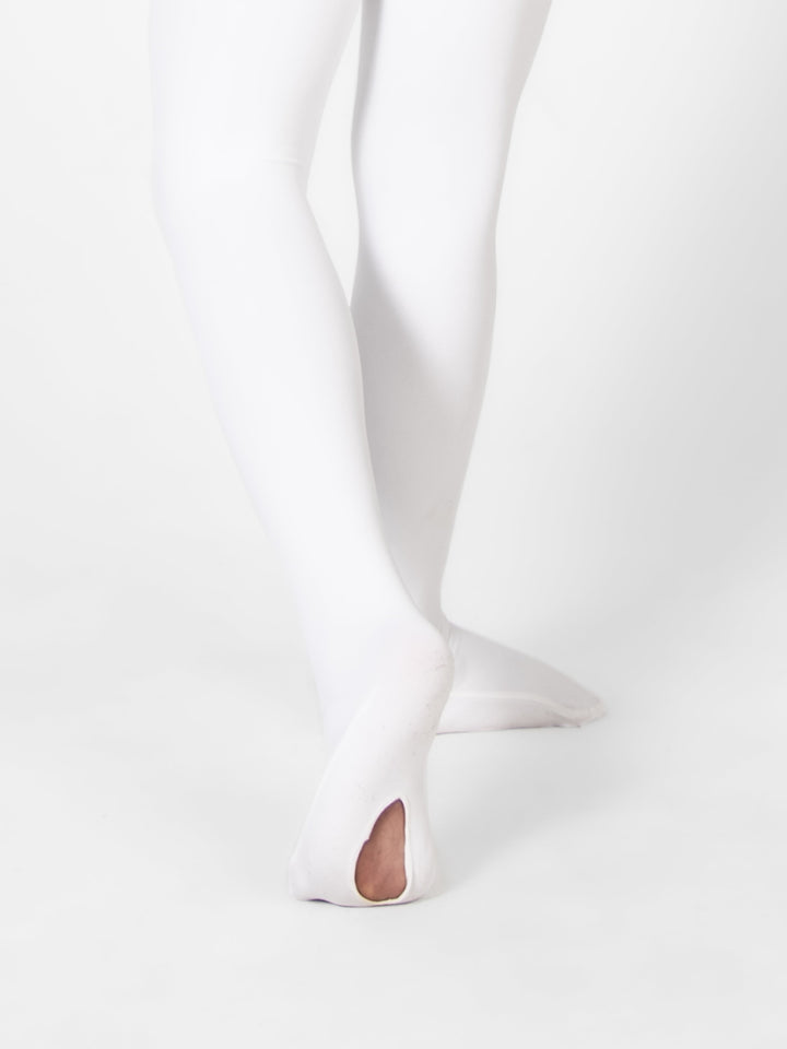 Precision Fit White Convertible Ballet Tights - MENS - FINAL SALE