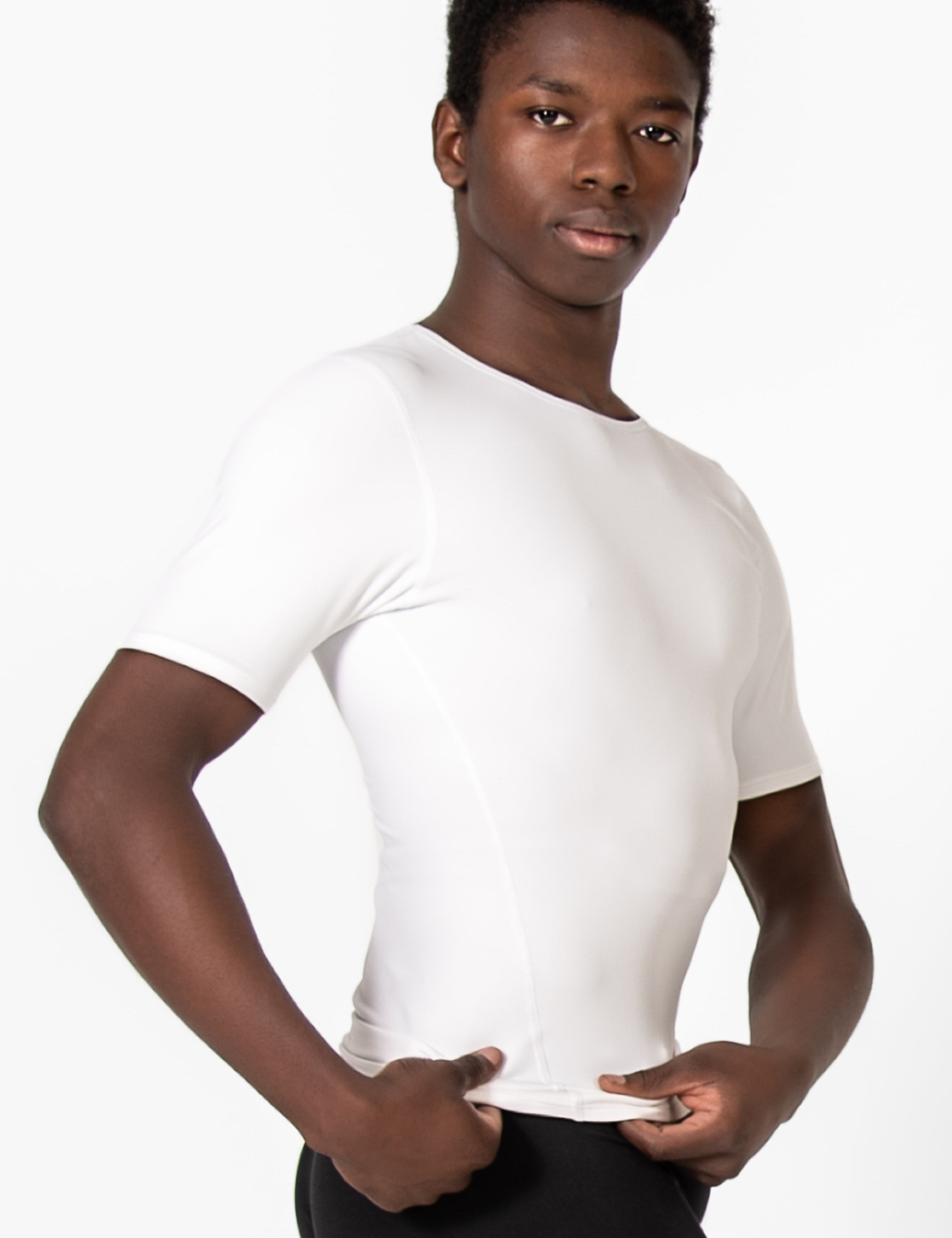 men's white ballet shirt