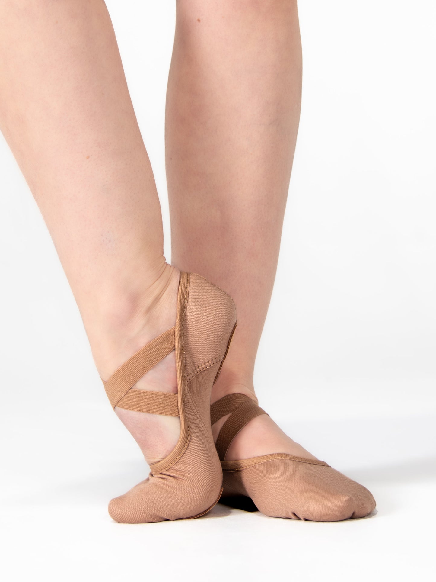 4-Way Stretch Canvas Split Sole Ballet Slipper - Child - arched foot
