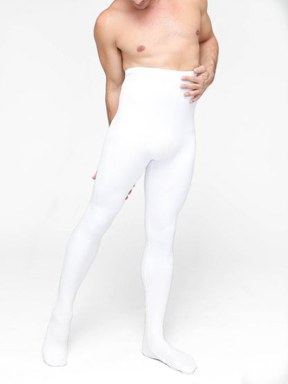 Convertible Dance Tights - Mens - White, front view