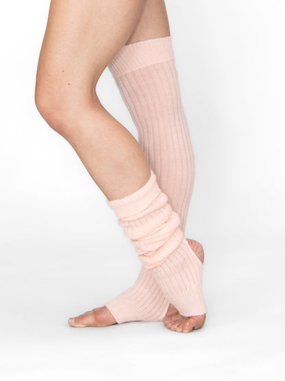 Stirrup Legwarmers 27 inch - Theatrical Pink, side view