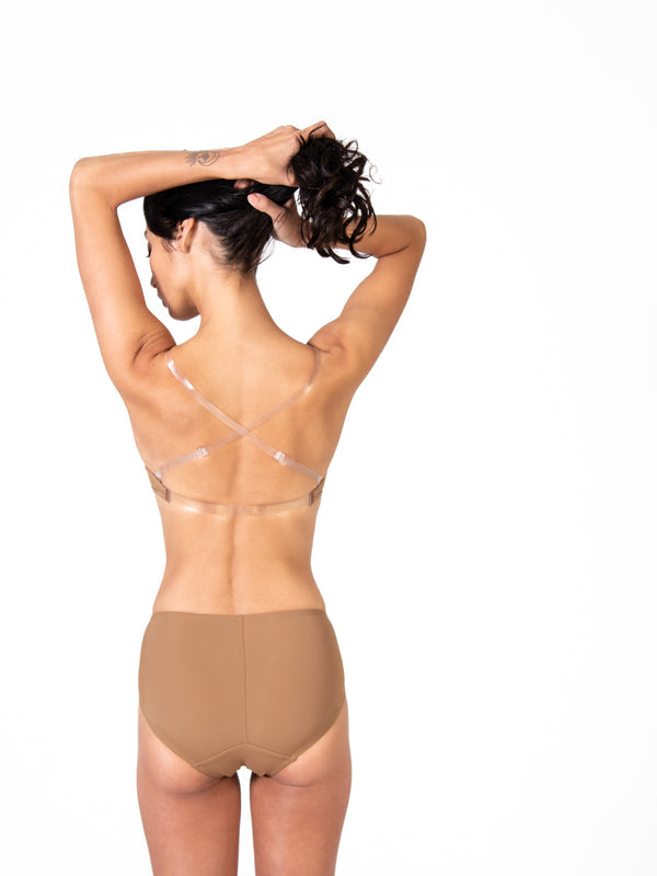 totalSTRETCH Brief - Adult - Dark Nude, back view