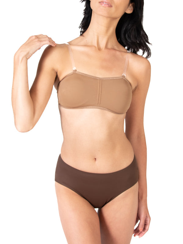 totalSTRETCH Brief - Adult - Dark Nude, front view