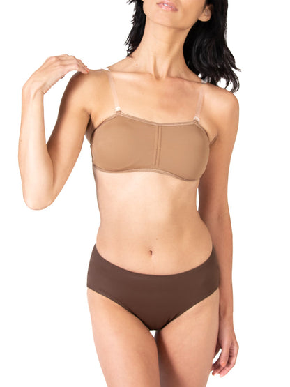 totalSTRETCH Brief - Adult - Dark Nude, front view