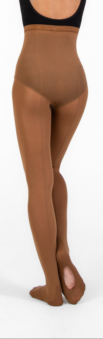 totalSTRETCH Convertible Traditional Mesh Tights - Adult - Cappuccino, back view