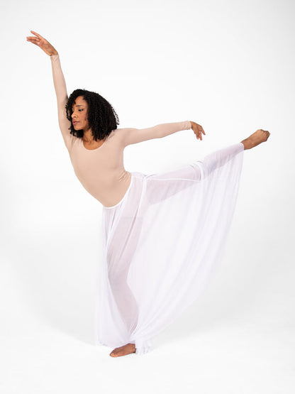 ProWear Long Sleeve Leotard - Child - Nude, full view