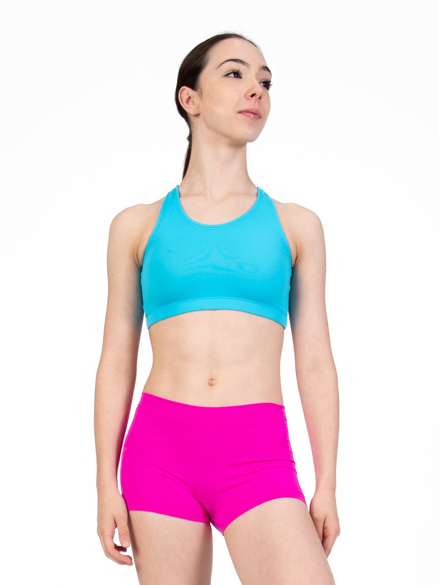 ProWear Wide Waist Boy-Cut Short - Child - Turquoise, front view