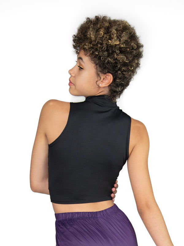 ProWear Mock Neck Top - Adult - Black, back view