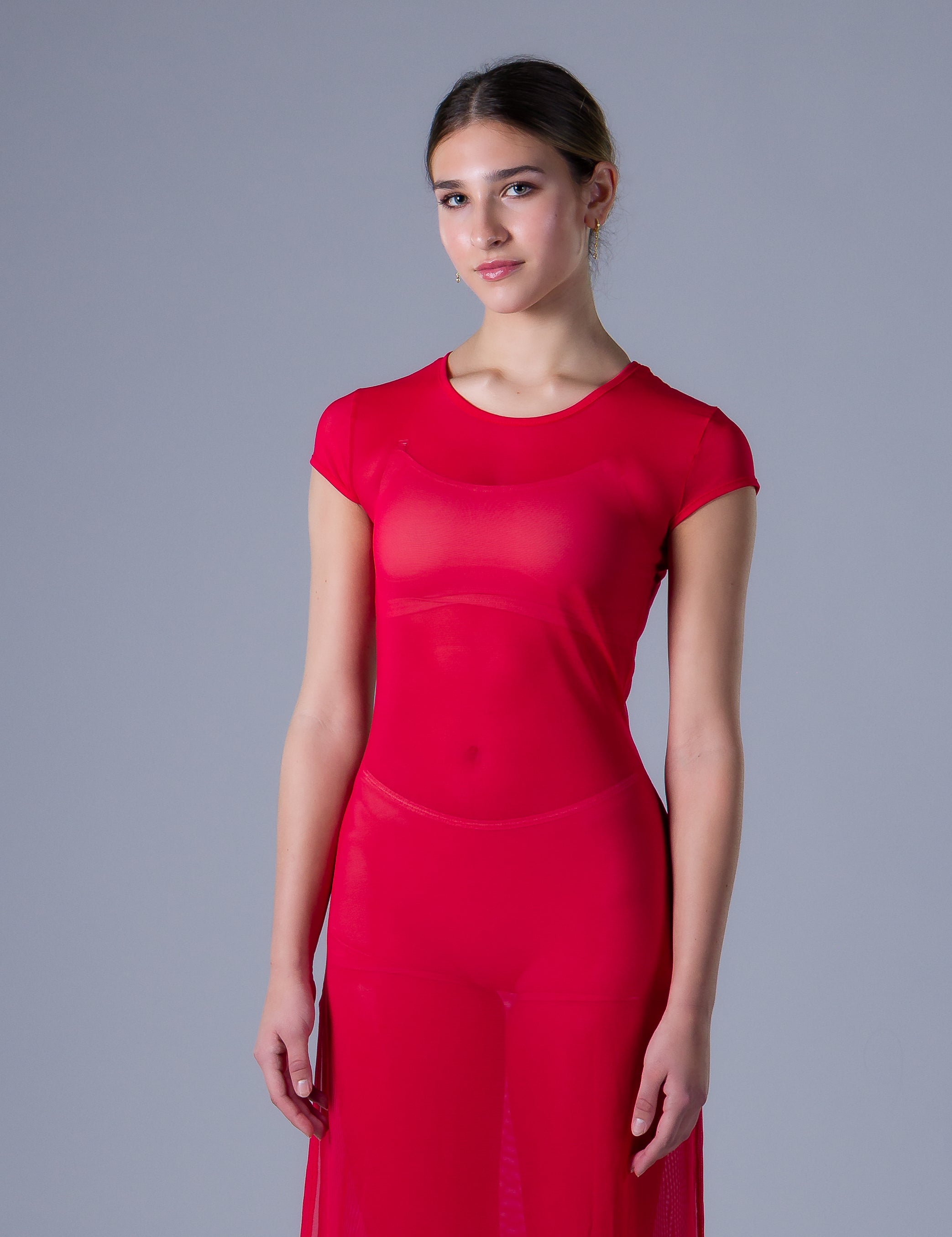 Coupe Brillante - Sheer T-Shirt Dress - WOMENS