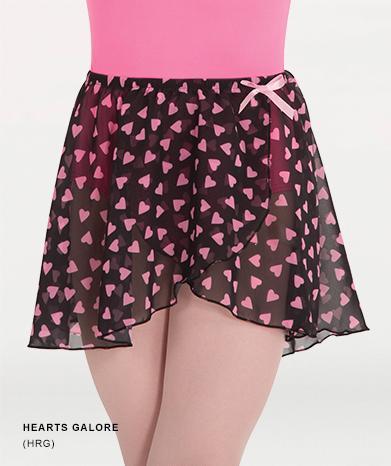 Printed Mock Wrap Ballet Skirt -GIRLS