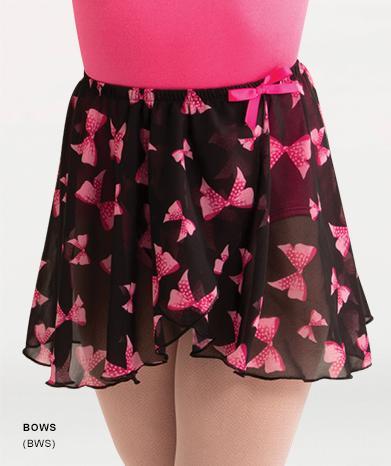 Printed Mock Wrap Ballet Skirt -GIRLS