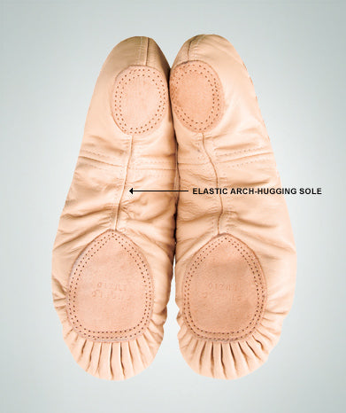 Split Sole Leather Ballet Shoes - Theatrical Pink