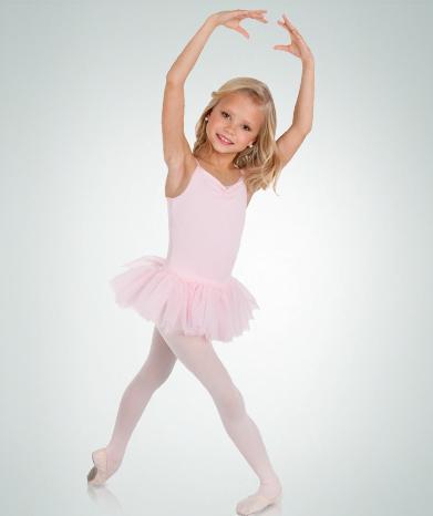 Microfiber Camisole Ballet Leotard with Tutu - GIRLS