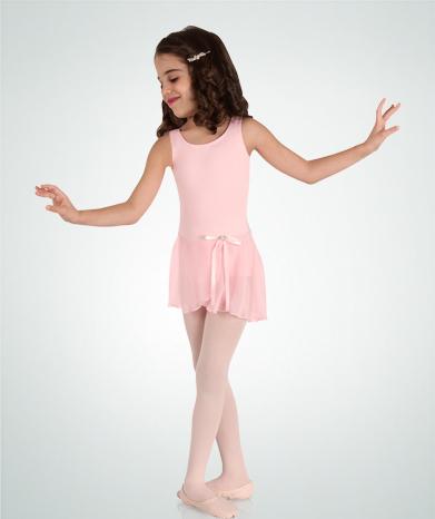 Microfiber Tank Ballet Leotard with Skirt - GIRLS