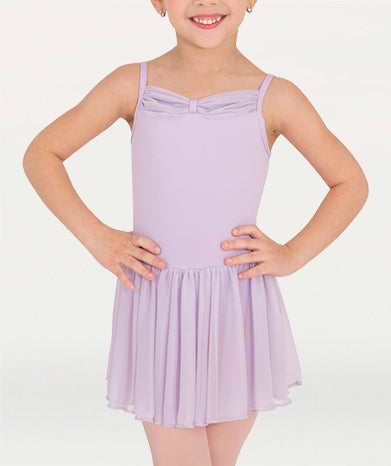 Gathered Neckline Leo with Skirt - GIRLS