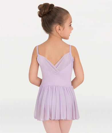 水色 Mサイズ レオタード 3/4袖 Gathered Neckline Leo with Skirt - GIRLS – Body Wrappers
