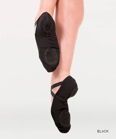 Instant-Fit Split Sole Ballet Shoes - Black