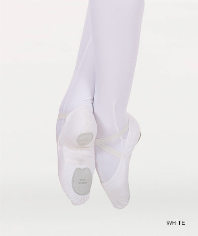 Instant-Fit Split Sole Ballet Shoes - White