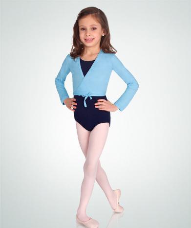 Long Sleeve Wrap Ballet Sweater - GIRLS