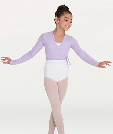 Long Sleeve Wrap Ballet Sweater - GIRLS