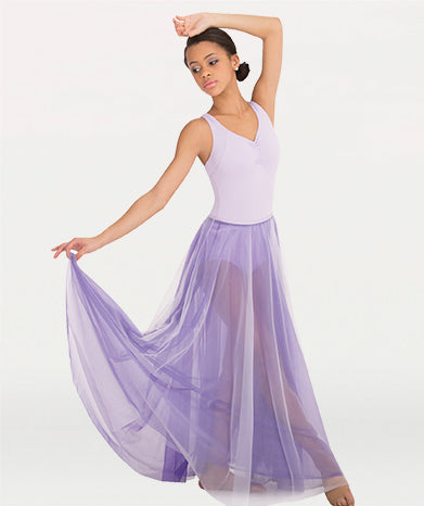 Purple chiffon skirt hotsell