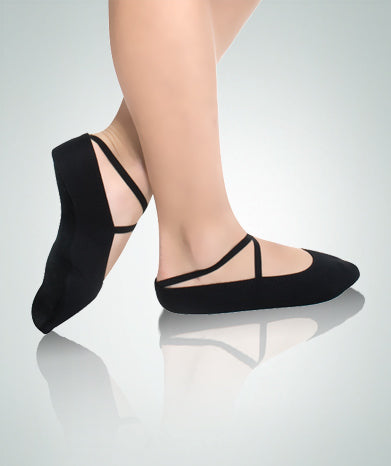 Suede Sole Gymnastics Shoes - BLACK