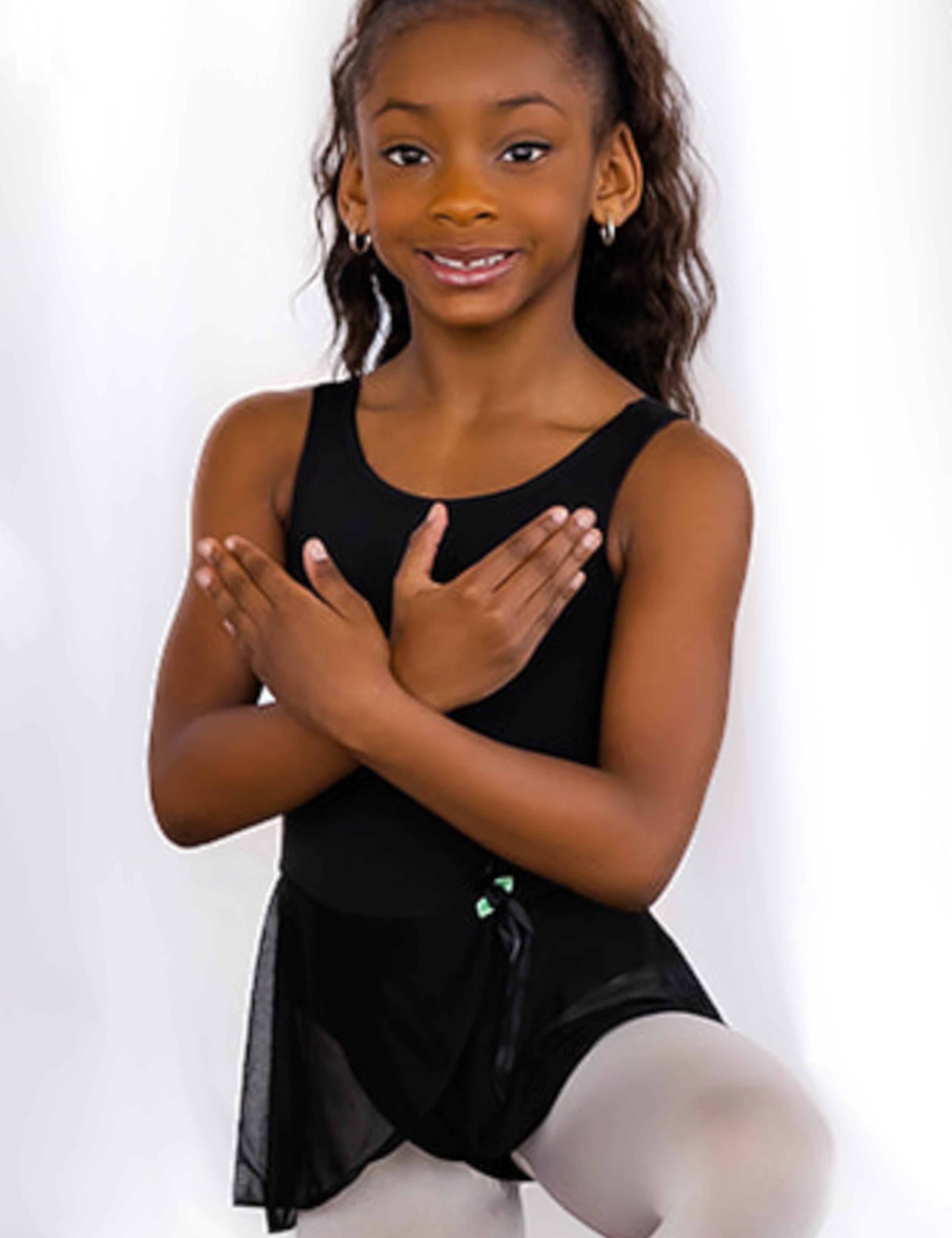 Microfiber Tank Ballet Leotard with Skirt - GIRLS