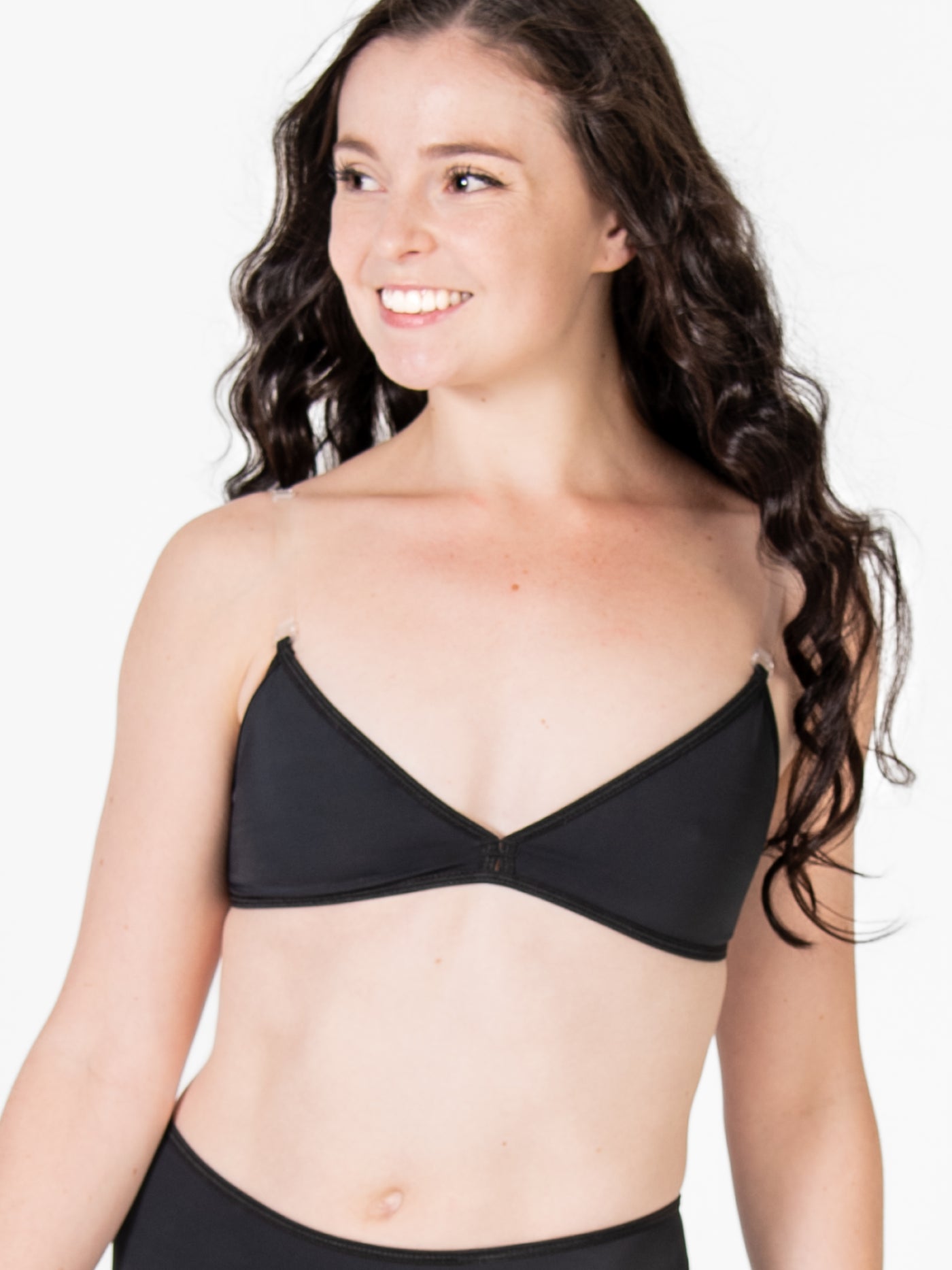 ToBeInStyle Women's Deep Plunge Convertible V Bra, Clear Straps: Black, 30A  : : Clothing, Shoes & Accessories