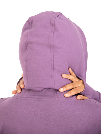 French Terry Drop Shoulder Crop Zip Hoodie