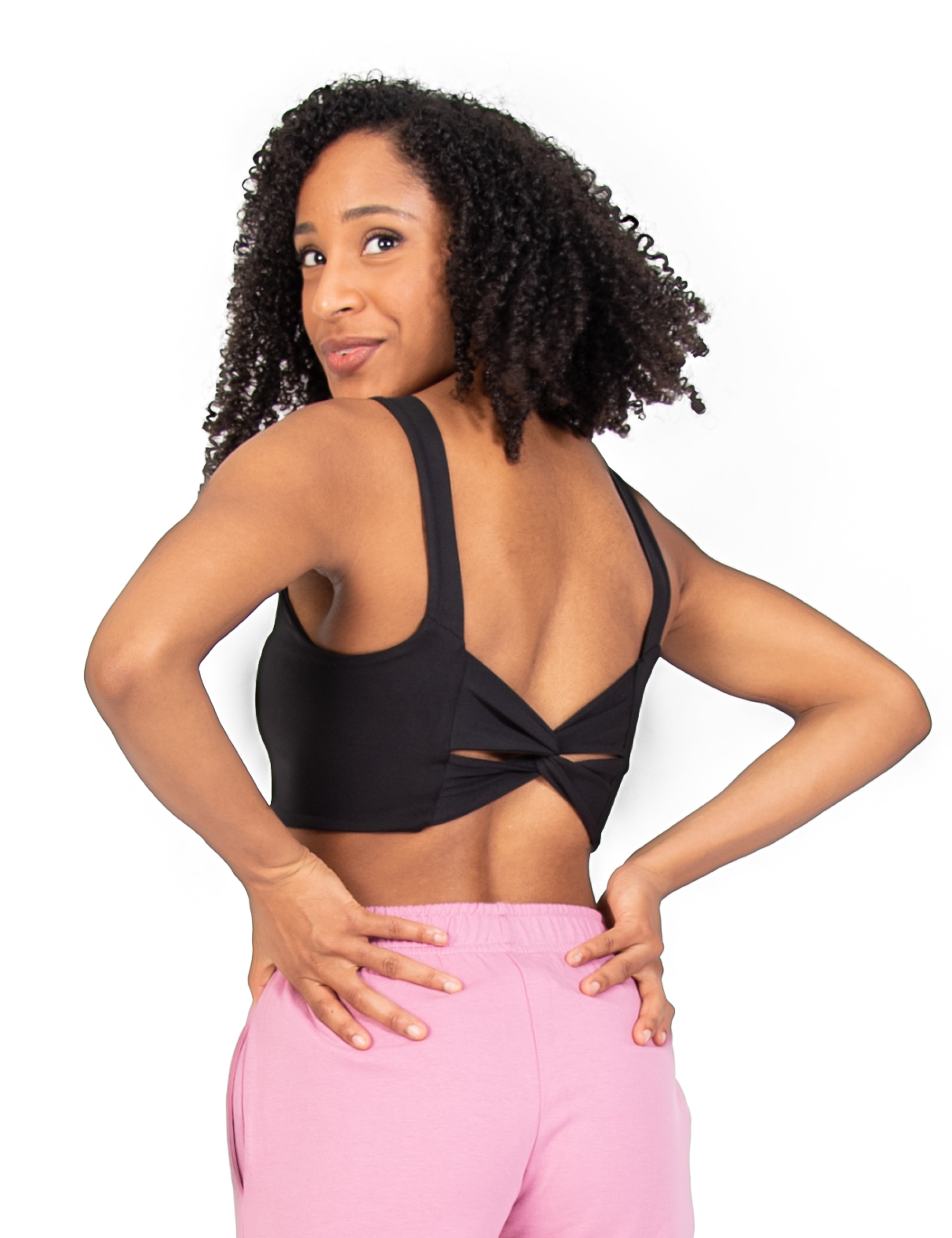 Recycled Poly Twist Back Sports Bra