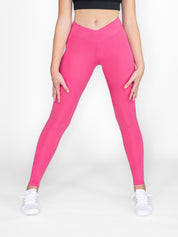 Recycled Poly Criss Cross Waist Band Legging with Back Pocket