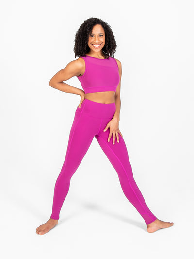 Recycled Poly Legging with Mesh Insert