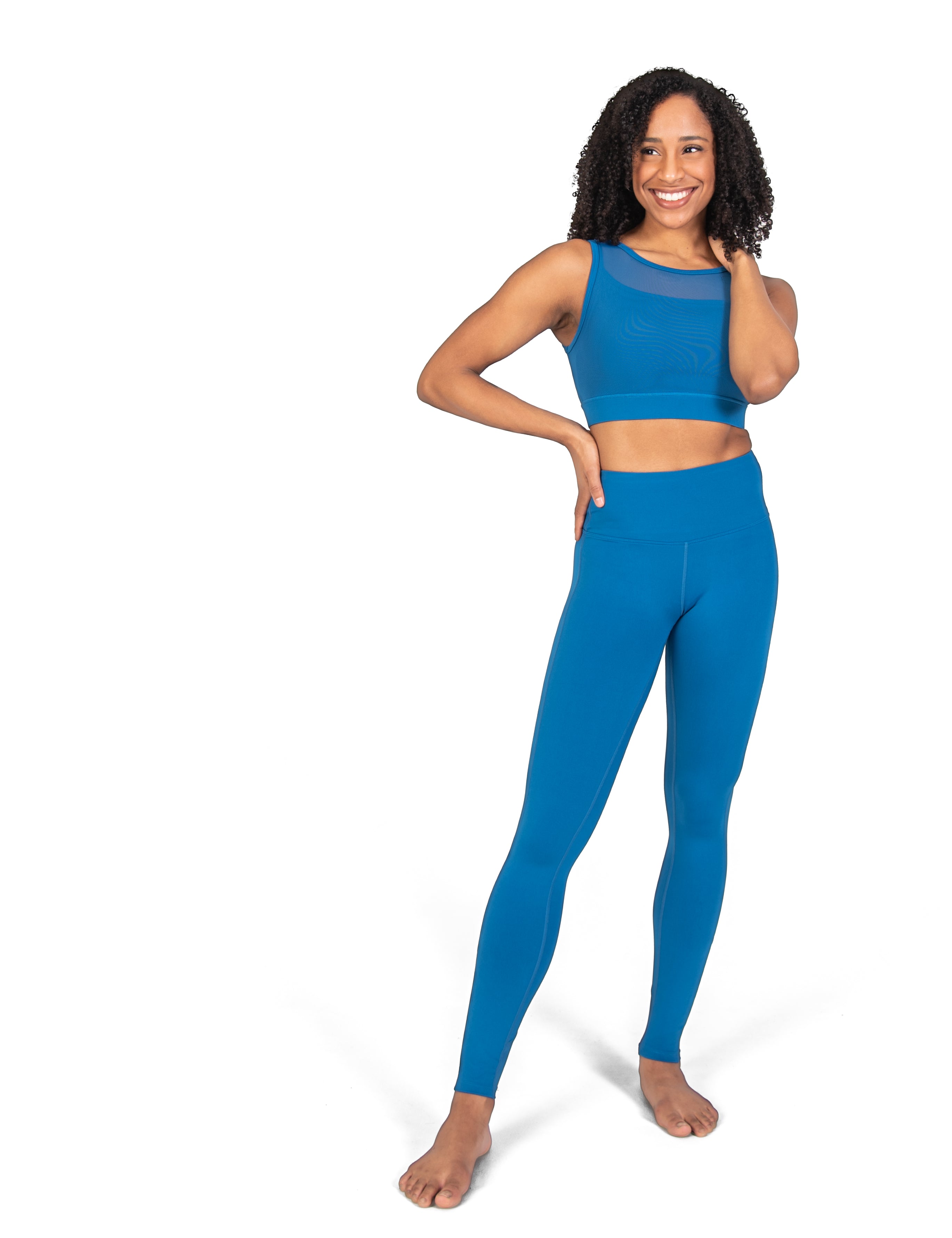 Recycled Poly Legging with Mesh Insert