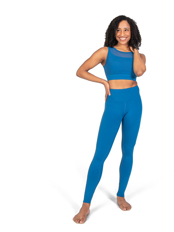 Recycled Poly Legging with Mesh Insert