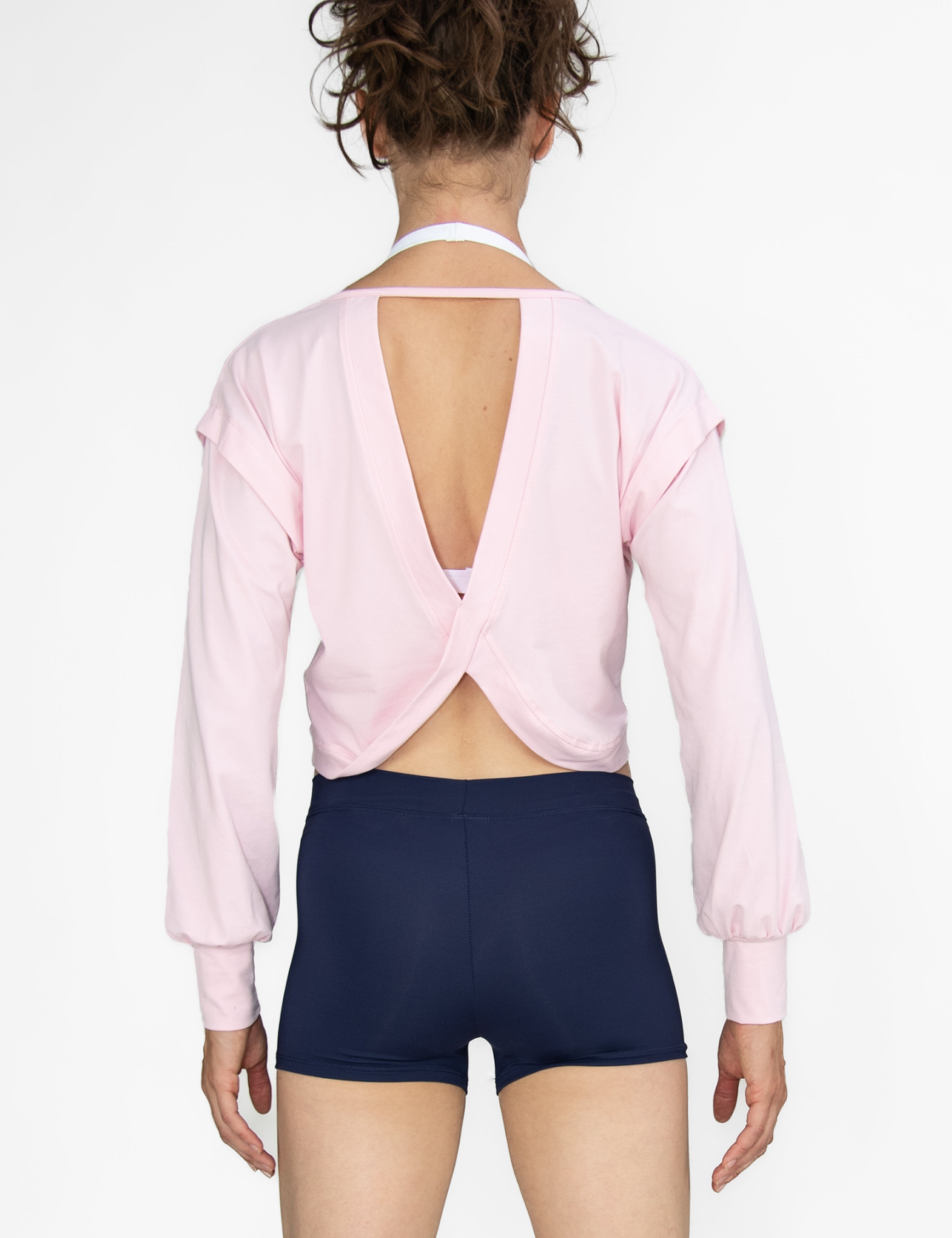 Oversized Drop Shoulder Twist Back Pull Over
