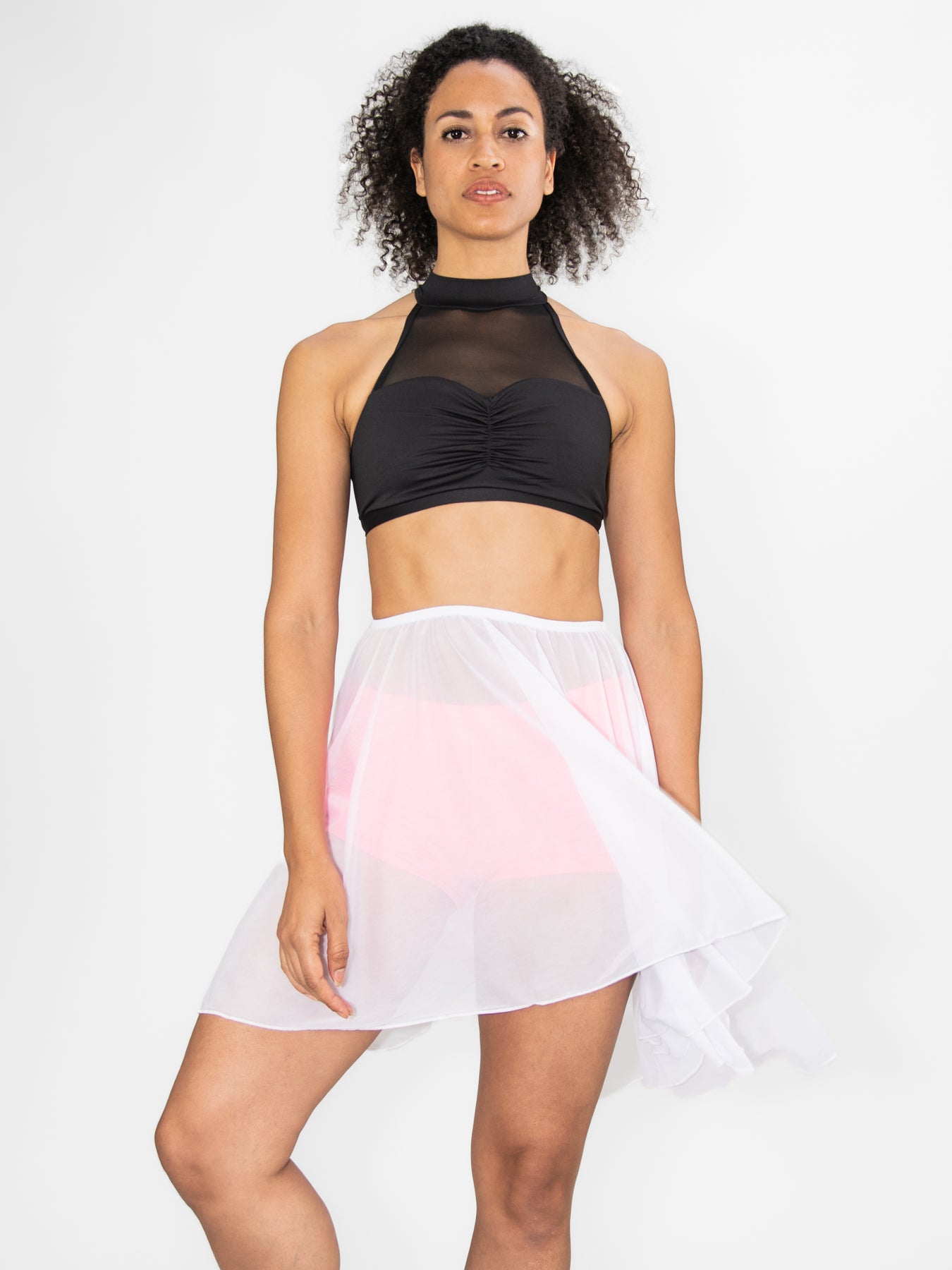 Shop Passion Point Open Cup High Neck Bra And Split Crotch Skirt