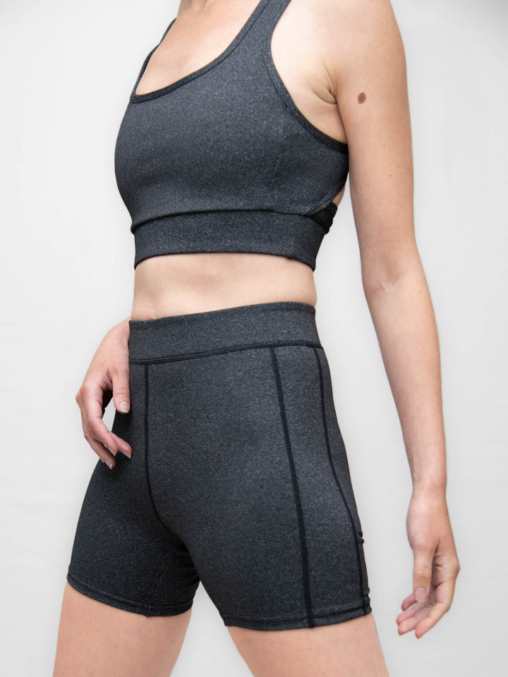 Fine Heather Short with Flatlock Stitching - WOMENS