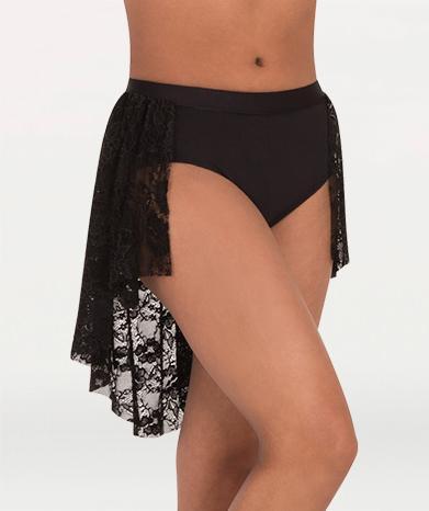 Back Lace Drape Skirt - WOMENS