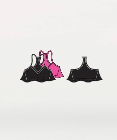 Racerback Flutter Dance Bra - GIRLS