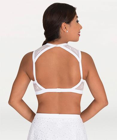 Twinkle Open Back Sweetheart Neck Bra Dance Top - GIRLS